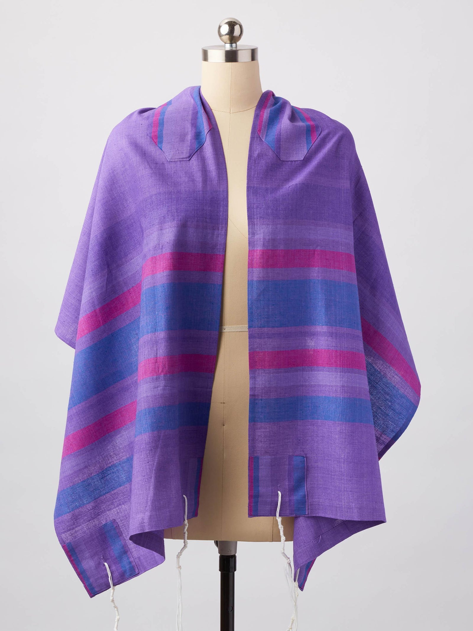 purple handwoven tallit