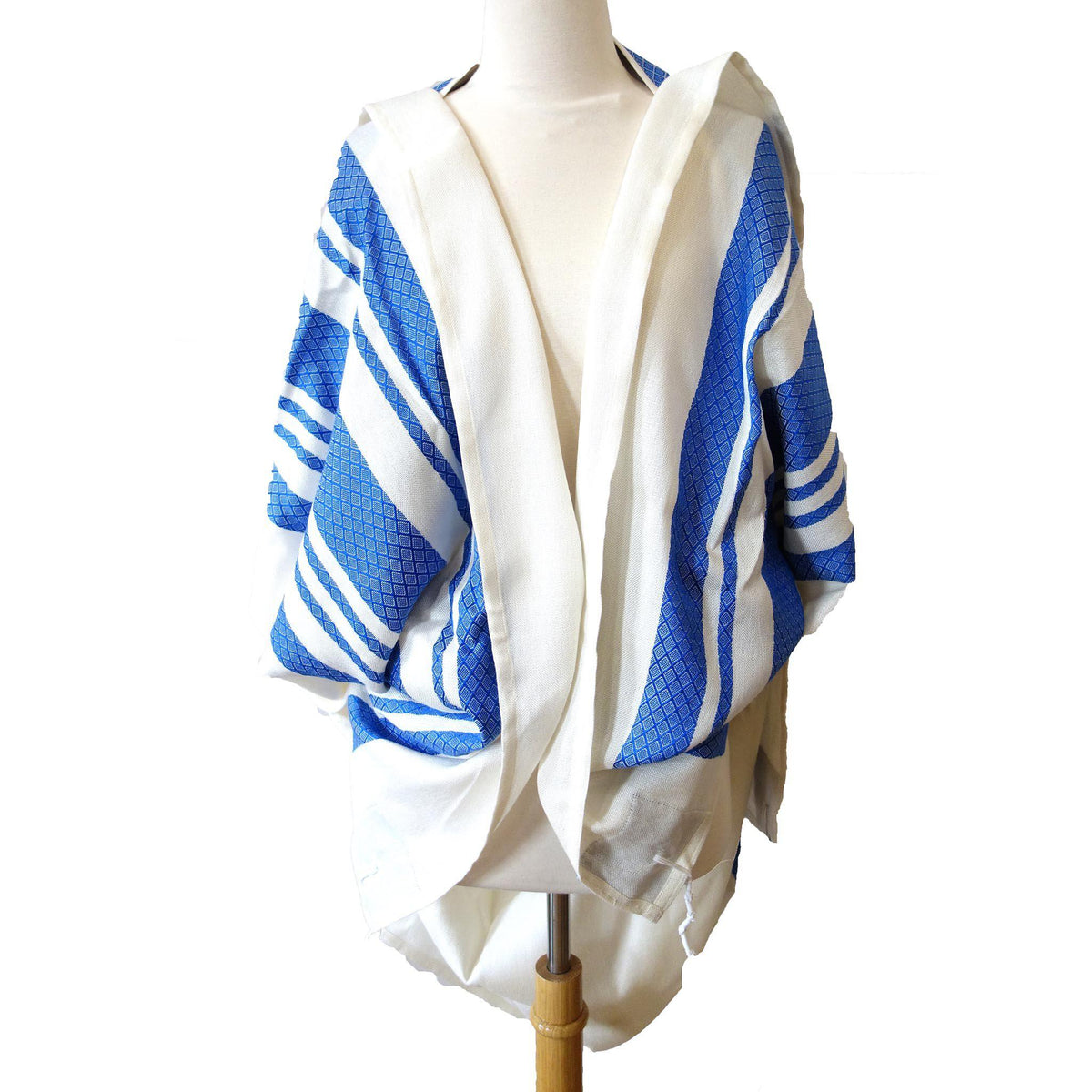 Blue Stripes Traditional Woven Tallit Gadol