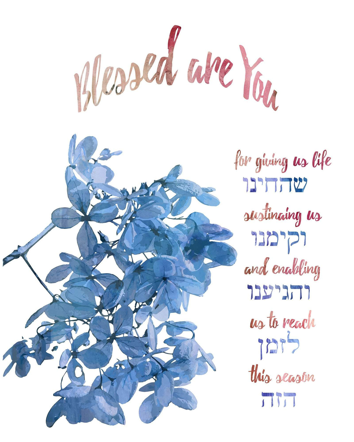 Jewish Art Print - she&#39;echiyanu